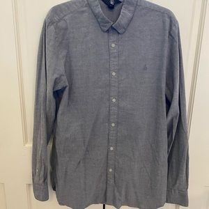 Volcom XL long sleeve button-down shirt gray